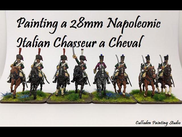 Painting a 28mm Napoleonic Italian Chasseur a Cheval