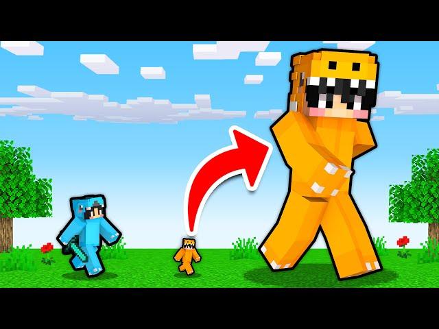 Tiny & Giant Speedrunner VS Hunter in Minecraft!