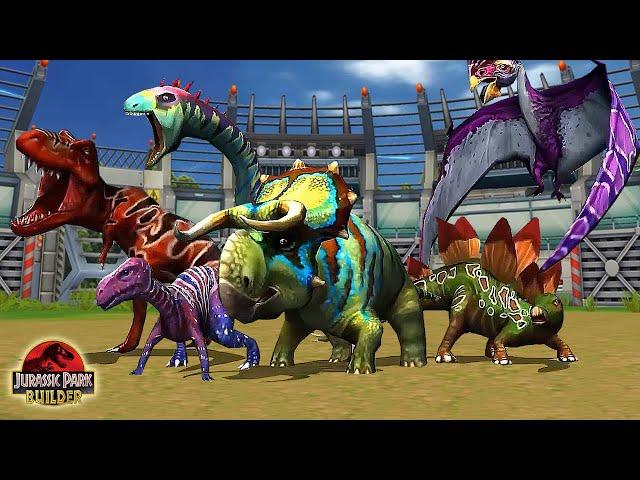 ALL MAXED JURASSIC DINOSAUR SPECIAL + STATS! | JURASSIC TOURNAMENT | JURASSIC PARK BUILDER