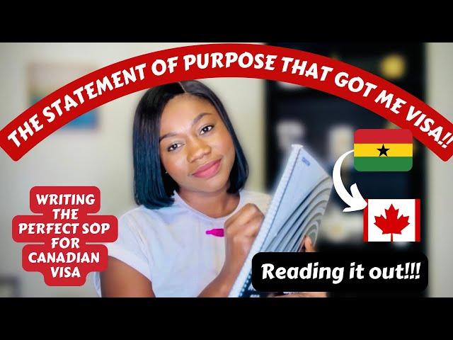 HOW TO WRITE THE PERFECT SOP / LOE FOR CANADIAN  STUDY VISA| READING MINE OUT| #canada #students