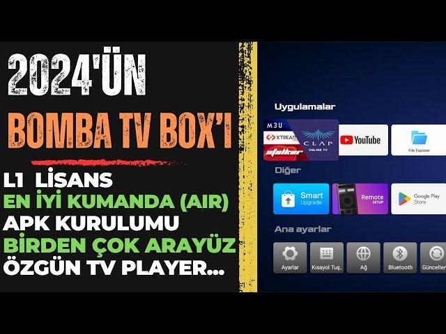 2024'ÜN EN ÇOK KONUŞULACAK TV BOX'I | L1 LİSANS + BT AİR KUMANDA VE APK KURULUMU | HIREMCO X6 PRO