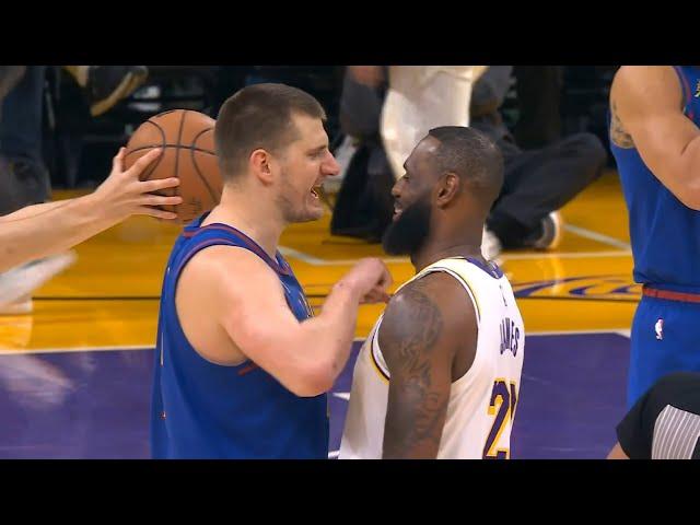 Nikola Jokic tells LeBron James they'll hold him to 8 so he doesn't get 40k points 