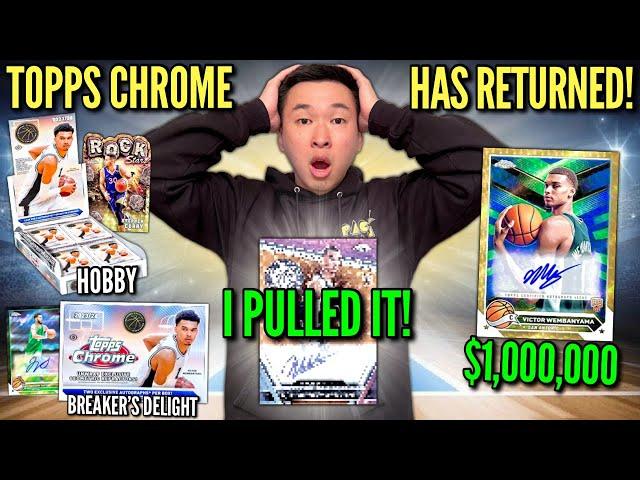 TOPPS CHROME BASKETBALL HAS RETURNED (WEMBY AUTO)!  2023-24 Hobby & Breaker's Delight Box Reviews