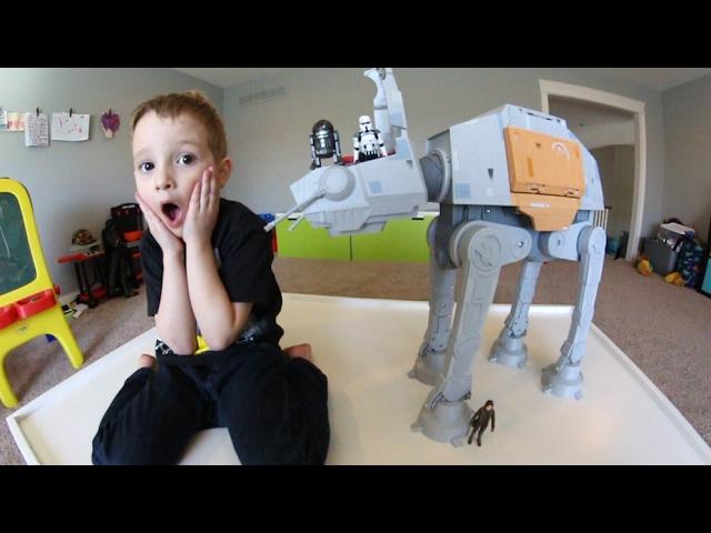 Father & Son GET FUN GIGANTIC PLAYSET / NERF FIRING Star Wars AT - ACT