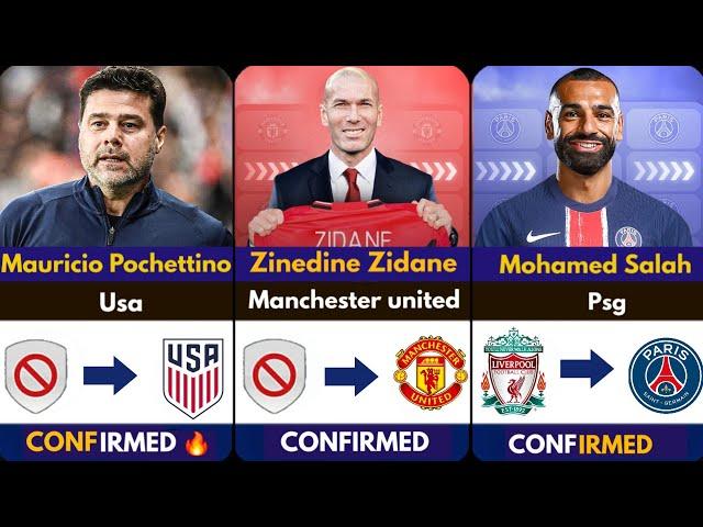 ZIDANE TO MANCHESTER UNITED SURPRISES  CONFIRMED TRANSFER SUMMER 2024,  Salah to Psg , Pochetti️