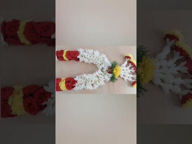 Easy Tuberose garland making | Sampanki garland making #shorts #garlandmaking #flowergarland