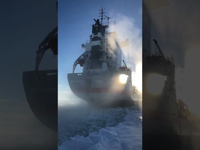 Ship Departs Icy Bay of Bothnia After Pilot Disembarkation