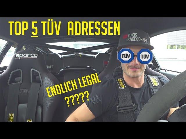 TOP 5 TÜV Adressen für den Motorsport !! TÜV EINZELABNAHME mit langer LISTE! Endlich legal ?!