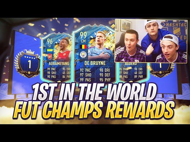 1ST IN THE WORLD REWARDS W/ HASHTAG HARRY! TOP 100 EPL TOTS FUT CHAMPIONS PACK OPENING!!! FIFA 20