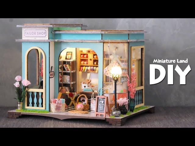 [4K] Tailor Shop || DIY Miniature Dollhouse Kit - Relaxing Satisfying Video