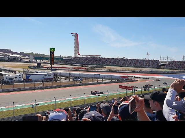 2019 COTA F1 Austin Texas turn 12, section2 row 31, lap 1