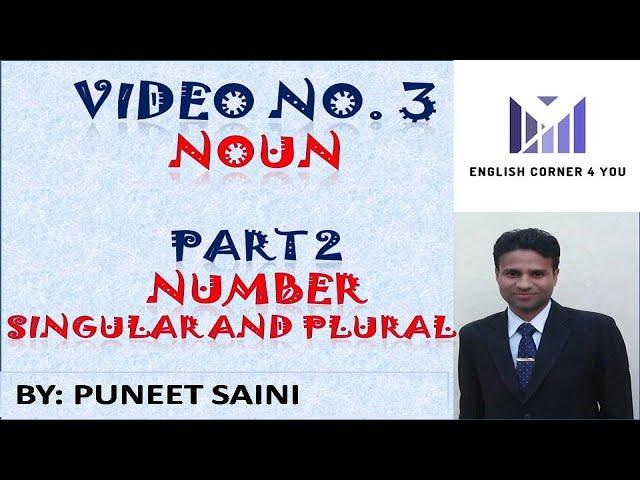 Noun - Number - Singular and Plural II by II Puneet Saini