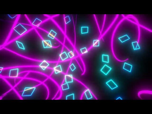 Neon Square Dance 4K VJ Loop Background Club Visuals Wallpaper Screensaver