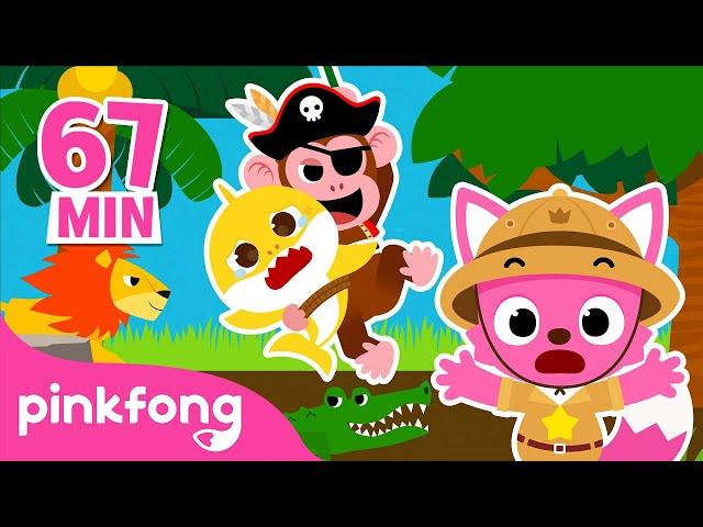  Are you an Animal Lover? | Jungle + Farm Animal Song Compilation | Pinkfong Kids Songs