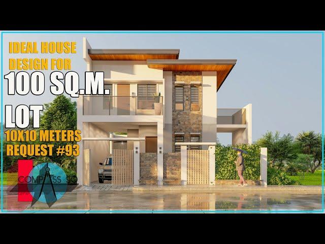 IDEAL HOUSE DESIGN FOR 100 SQ.M. LOT |10X10 METERS| TWO STOREY HOUSE (REQUEST #93)