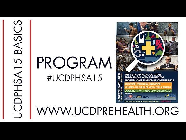 UCDPHSA15 Basics: Conference Program