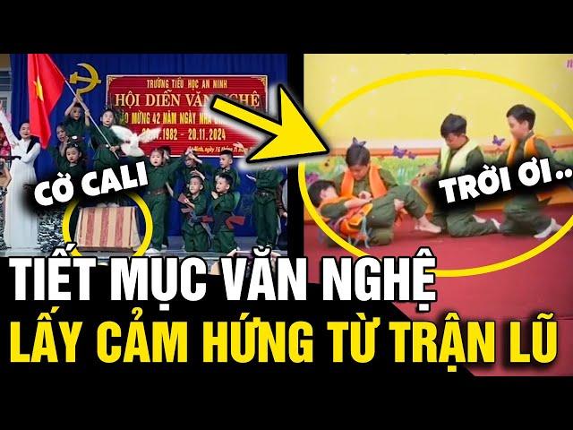 Tiết mục văn nghệ của các 'BÚP MĂNG NON' lấy cảm hứng từ 'TRẬN LŨ LỤT' vừa qua | Tin Nhanh 3 Phút