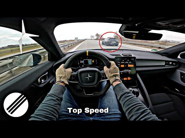 POLESTAR 2 408HP TOP SPEED DRIVE ON GERMAN AUTOBAHN 