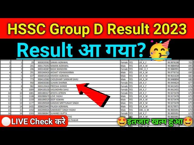 HSSC Group D Result 2023 | hssc cet update today | hssc cet group d answer key 2023 |hssc cet result