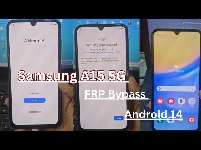 Samsung A15 5G frp bypass || Android 14