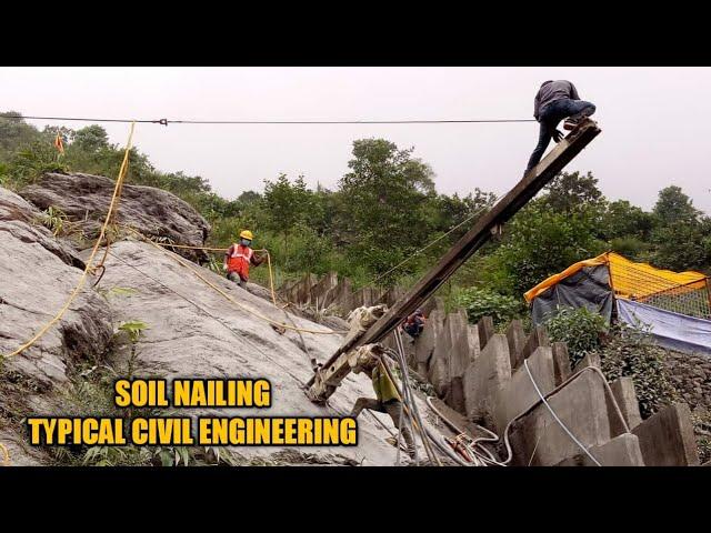 Mountain Road Construction & Landslide protection work at Paglajhora by Soil Nailing technology