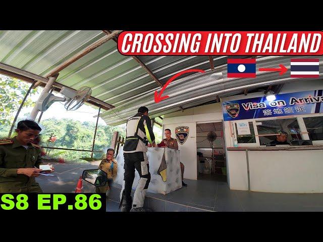 CROSSING into Thailand  from Laos  Didn't go as Planned S8 EP 86 | Pakistan to Japan Motorcycle