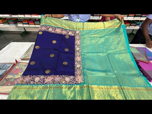 #kanchipuram paccheyaippas Silks Exclusive Silk sarees in Bangalore Jai bhim Nagar Courier available