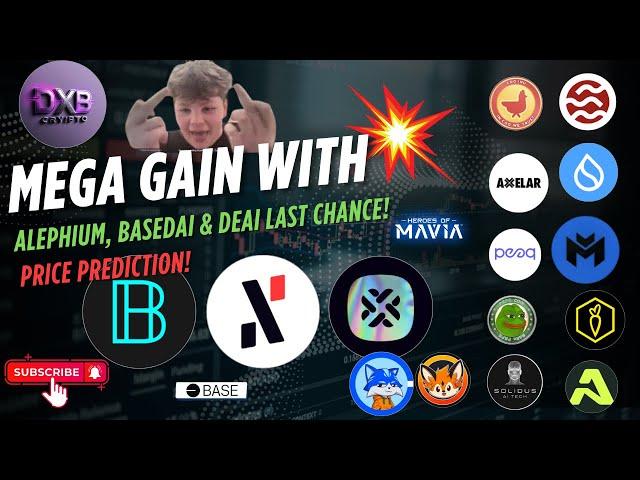 3 HUGE Cryptos LIFE-CHANGING GAINS | Alephium, BasedAI, DEAI Predictions + The Rugged Kid Story!