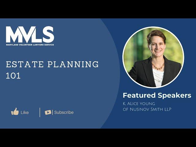 Maryland Estate Planning Basics