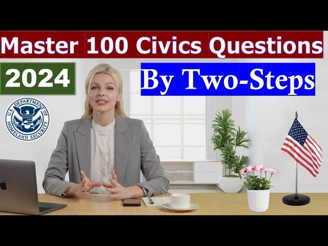 Master 100 Civics Questions for US Citizenship Test 2024 | Listen & Read Along!