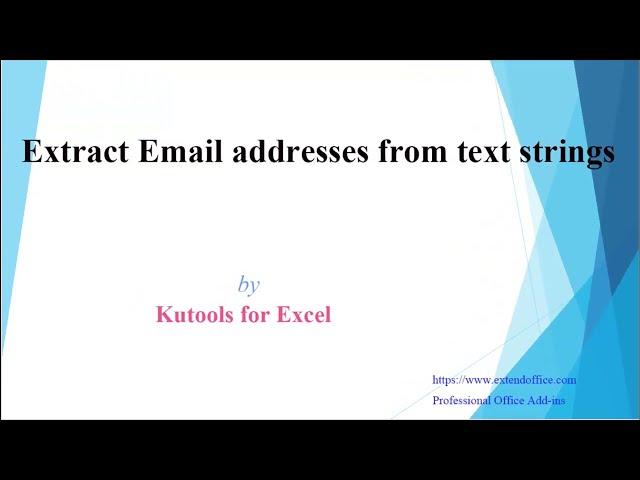 Quickly extract email address from text string in Excel