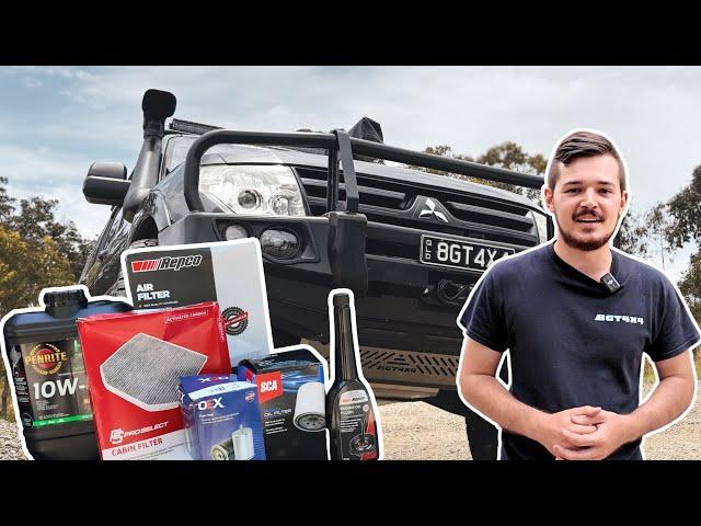 BASIC SERVICE FOR MITSUBISHI PAJERO | Oil + Fuel, Air and Cabin Filters