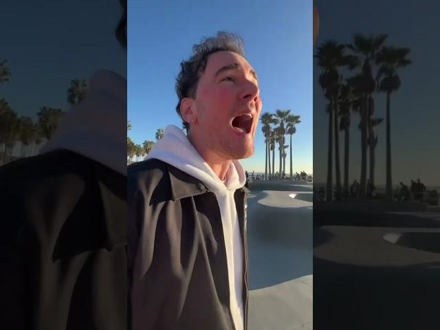 Cian Ducrot - Singing “I’ll be waiting” in a skatepark in LA #shorts