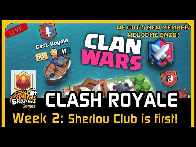 Clash Royale Clan War 2 River Race: Sherlou Club is first!