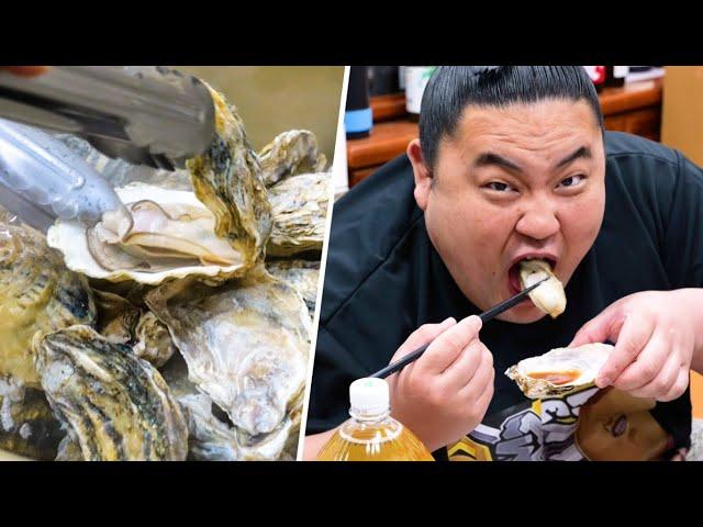 Eating Endless Oysters with Young Sumo Wrestlers