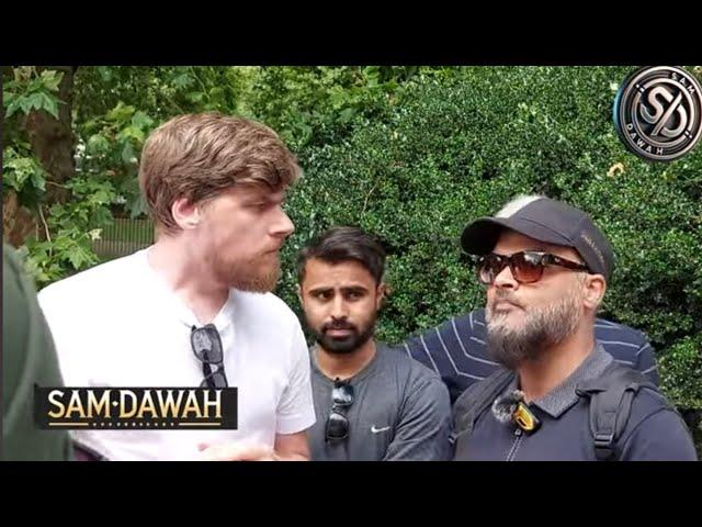 German Missionary Embarrasses Himself In front His Girls! Hashim And Visitor Speakers Corner