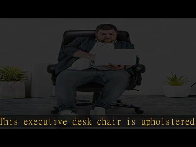 Big and Tall Office Chair 400lbs-Heavy Duty Executive Desk Chair with Extra Wide Seat, High Back Er