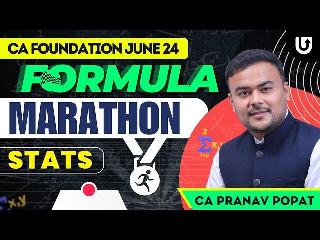 CA Foundation Stats Marathon | CA Foundation June 24 Stats Marathon | CA Pranav Popat