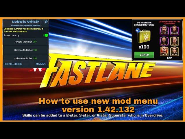 How To use wwe mayhem mod version 1.42.132 open 100x  Fastlane lootcase