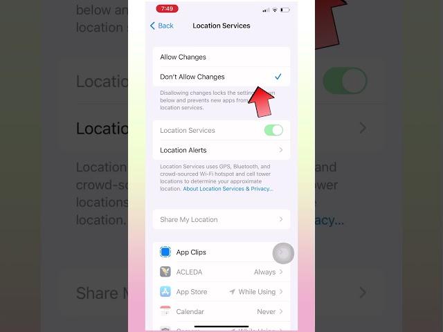 How to lock location iPhone