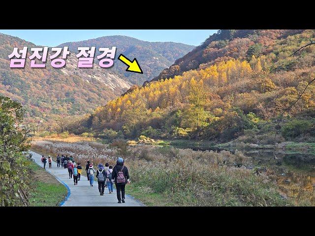 올해 최고의 단풍을 만난 곳은? 섬진강 단풍 임실군 진메마을 구담마을 용궐산 잔도 용궐산 하늘길
