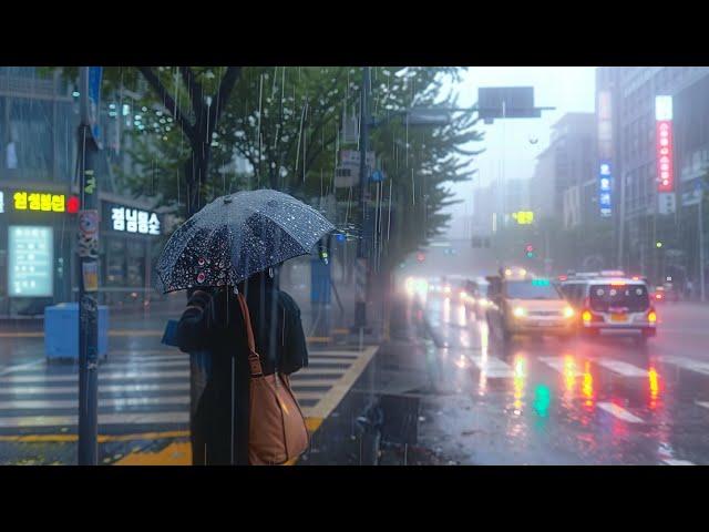 Amazingly Amazing Heavy Rain Walk. Relaxing Sound for Sleep Study Meditation. White Noise ASMR.