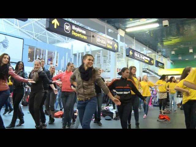 Flash mob in Vilnius airport