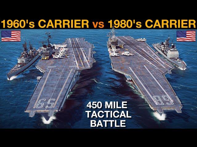 1960's US Carrier Group vs 1980's US Carrier Group (Naval Battle 151) | Sea Power