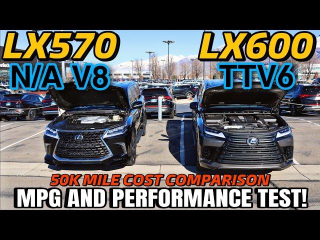 Lexus LX600 TTV6 VS Lexus LX570 V8 MPG & Performance Test: Is The Turbo V6 Really Better???