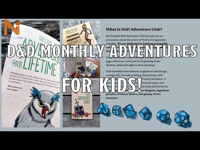 D&D Monthly Adventures For Kids, the D&D Adventure Club! | Nerd Immersion