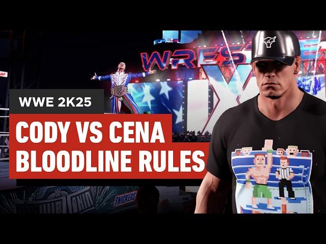 WWE 2K25: Cody Rhodes vs. John Cena - Bloodline Rules Gameplay