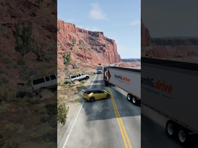 Realistic Highway Car Crashes #7 -BeamNG.Drive