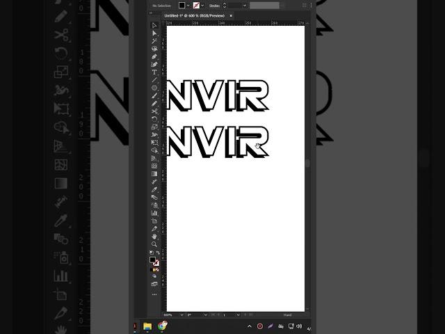 Adobe Illustrator Blending letter 3d effect #illustrator Tanvir Ahmad #effects