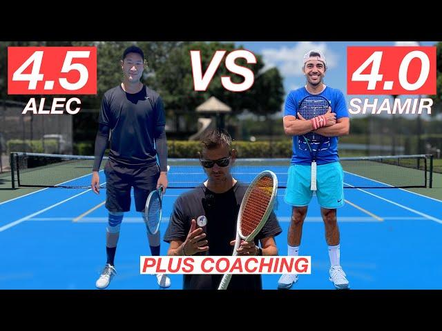 Alec (USTA 4.5) vs Shamir (USTA 4.0) Plus Coaching